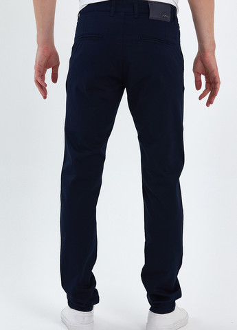 Темно-синие кэжуал демисезонные чиносы брюки Trend Collection