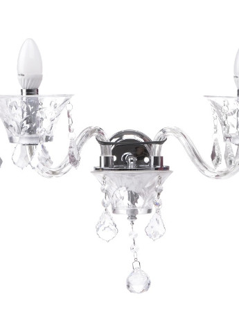 Бра настенное накладное в спальню хрустальное свеча классическое BCL-278W/2 E14 Brille (253894424)