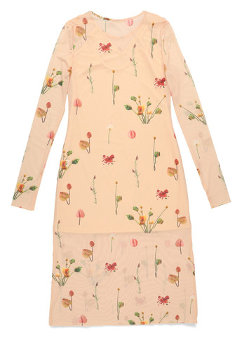 Персикова кежуал сукня AERYNE з квітковим принтом
