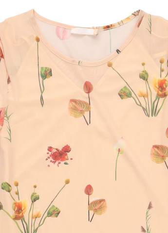 Персикова кежуал сукня AERYNE з квітковим принтом