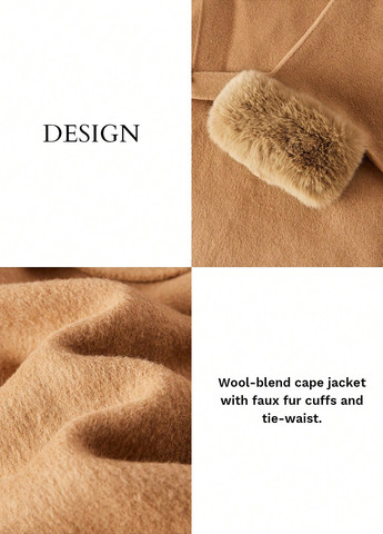 Світло-коричневе Кежуал напівпальто однобортне SHEIN однотонне