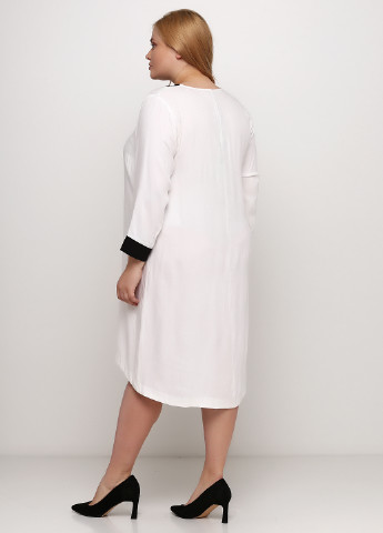 Белое кэжуал платье а-силуэт Ciso однотонное