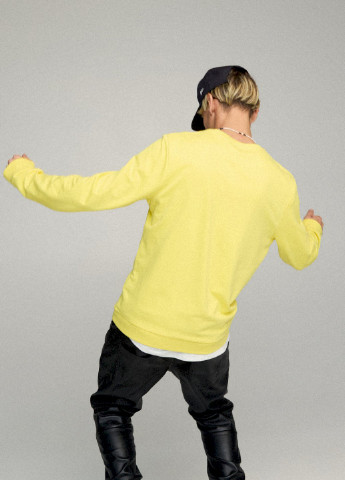 Жовтий свитшот мужской basic /no flis/ YAPPI малюнок (254557471)