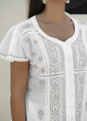 Белая летняя блуза Fresh cotton