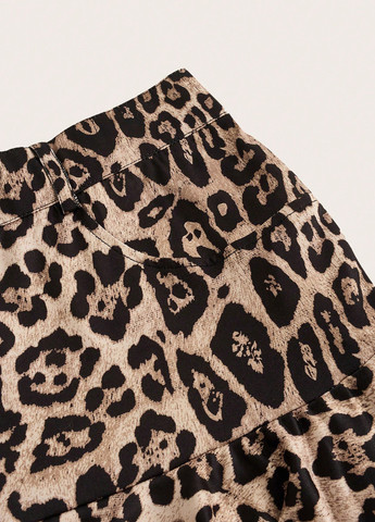 Разноцветная кэжуал леопардовая юбка SHEIN
