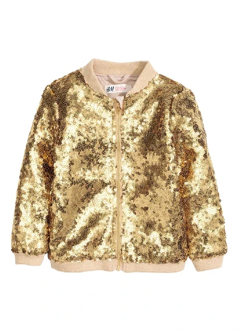 Золотистая демисезонная куртка H&M
