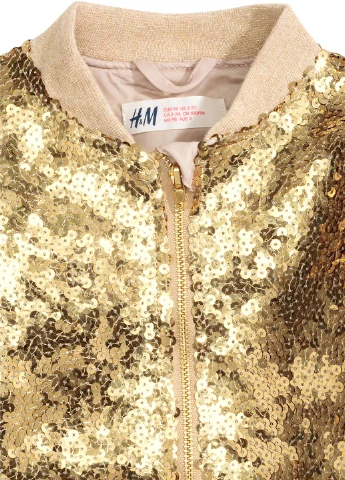 Золотистая демисезонная куртка H&M
