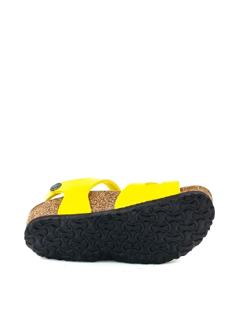 Желтые кэжуал сандалии Birkenstock с ремешком