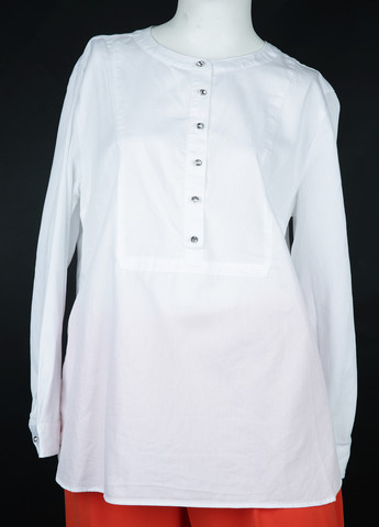 Белая кэжуал рубашка однотонная Talbots