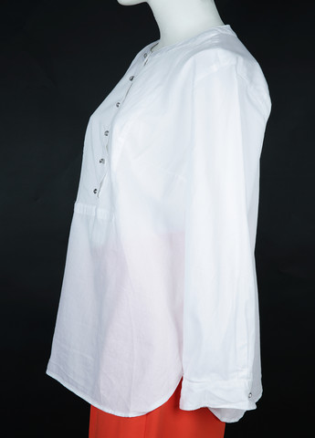 Белая кэжуал рубашка однотонная Talbots