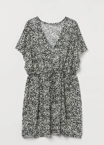 Черное платье H&M с рисунком