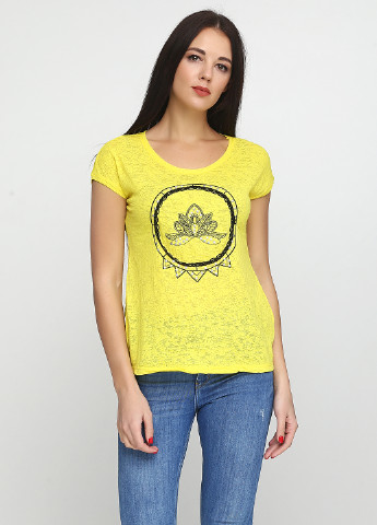 Желтая летняя футболка Kosha Gempos