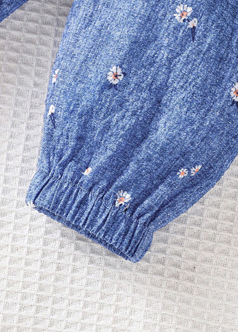 Синий летний костюм (топ, брюки) SHEIN