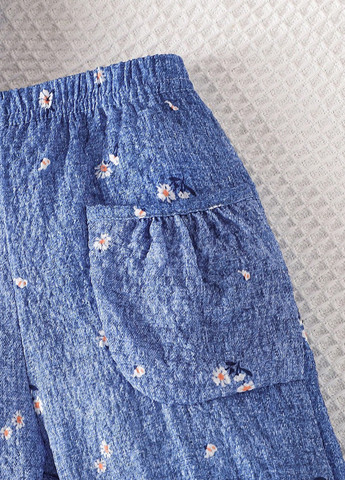 Синий летний костюм (топ, брюки) SHEIN