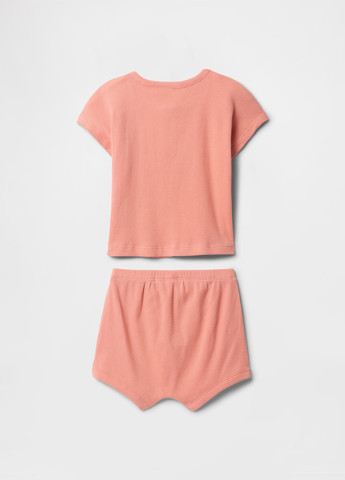 Персиковий літній комплект (футболка, шорти) Gap