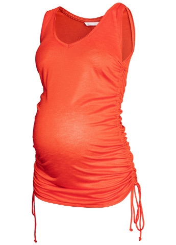 Майка для беременных H&M однотонная оранжевая кэжуал