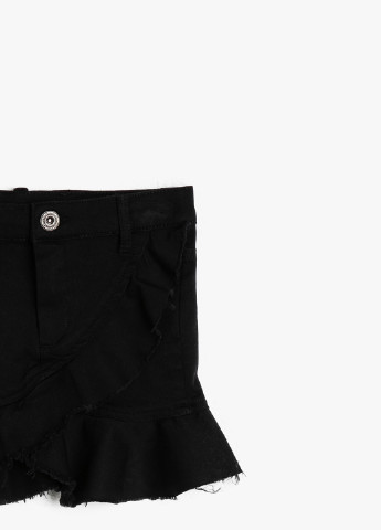Черная джинсовая однотонная юбка KOTON на запах