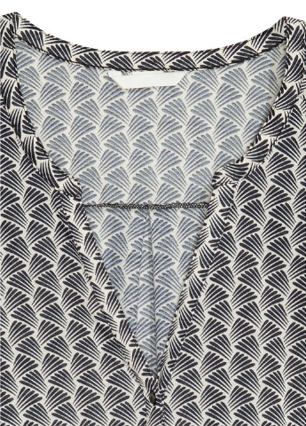 Туника H&M абстрактная чёрно-белую кэжуал полиэстер