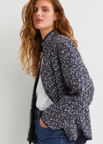 Комбинированная демисезонная куртка куртка-пиджак H&M