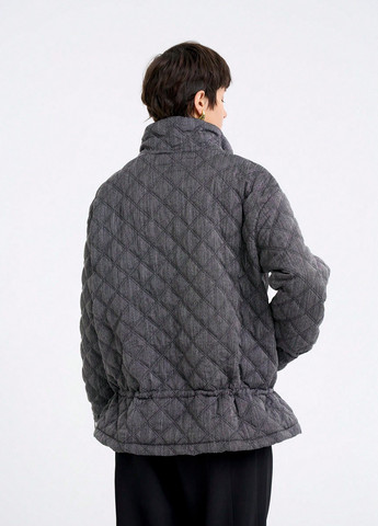 Темно-сіра демісезонна куртка SHEIN