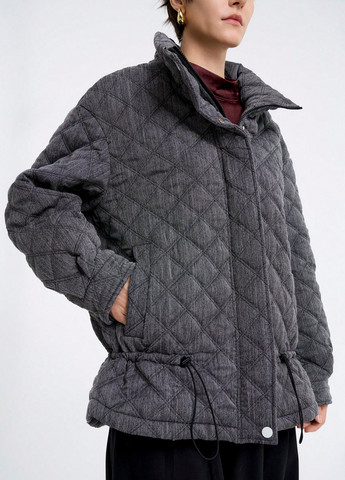 Темно-сіра демісезонна куртка SHEIN