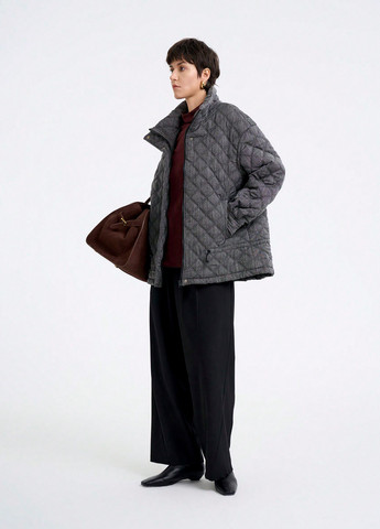 Темно-сіра демісезонна куртка SHEIN