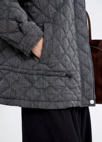 Темно-сіра демісезонна куртка SHEIN