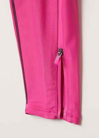 Розовые демисезонные спортивные леггинсы H&M