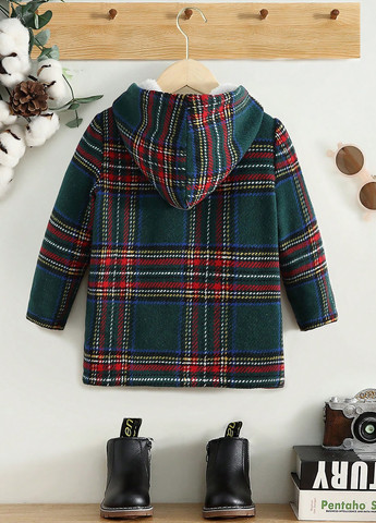 Зеленое зимнее Пальто дафлкот SHEIN