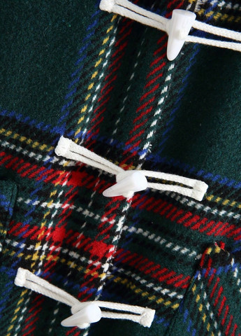 Зеленое зимнее Пальто дафлкот SHEIN