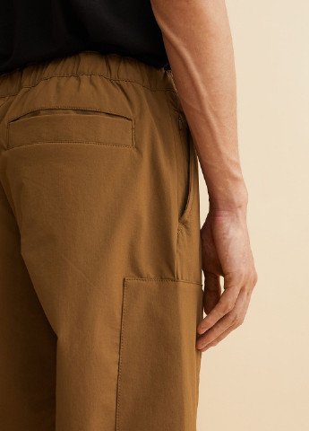 Коричневые кэжуал демисезонные брюки H&M