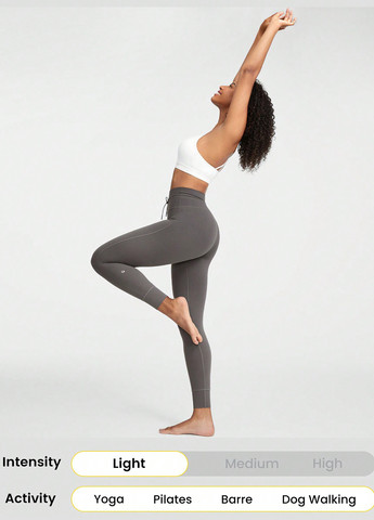 Серые демисезонные леггинсы SHEIN