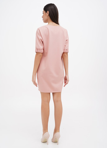 Пудрова кежуал сукня Sassofono однотонна