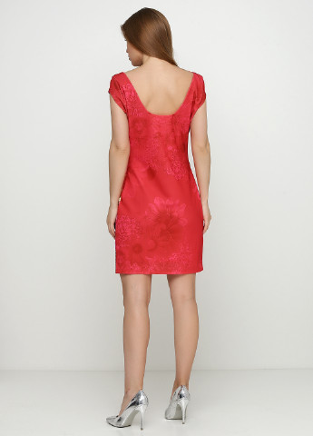 Розовое кэжуал платье Desigual с цветочным принтом