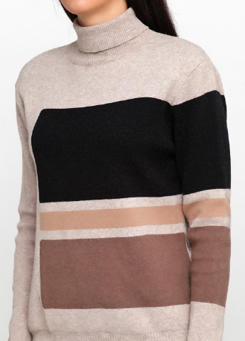 Костюм (свитер, юбка) New Collection юбочный полоска бежевый кэжуал