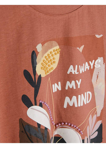 Светло-коричневая летняя футболка Cool Club