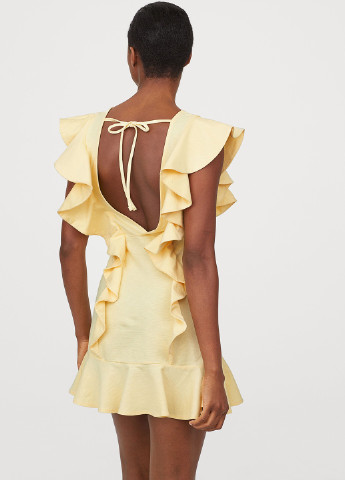 Жовтий кежуал сукня H&M однотонна