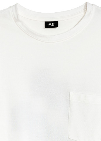 Белый демисезонный кэжуал лонгслив H&M с рисунком