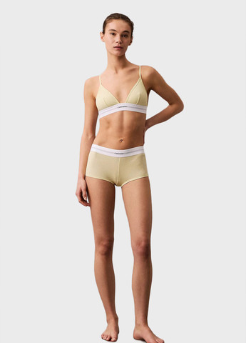 Жовтий тріенджел бюстгальтер Calvin Klein без кісточок бавовна