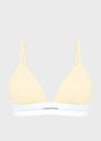 Жовтий тріенджел бюстгальтер Calvin Klein без кісточок бавовна