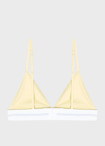 Жовтий тріенджел бюстгальтер Calvin Klein без кісточок бавовна