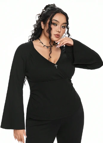 Чёрная блуза SHEIN