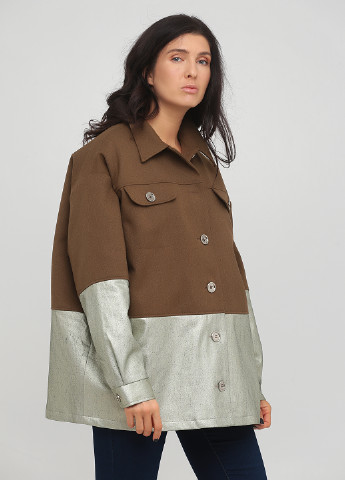 Темно-бежевое демисезонное Пальто пальто-рубашка Kristina Mamedova