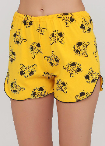 Желтая всесезон пижама женская летняя майка + шорты р.40 желтая (37007506-1) No Brand