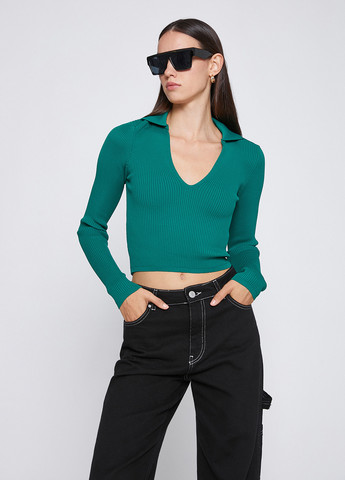 Зеленый демисезонный свитер пуловер KOTON