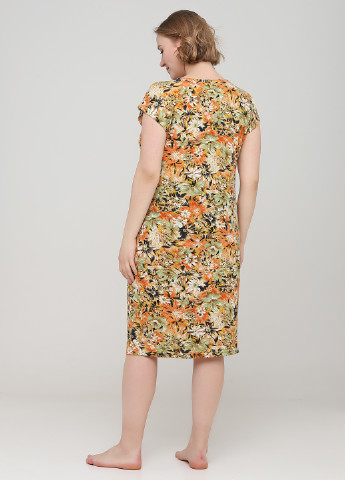 Комбінована домашній плаття, сукня Трикомир з квітковим принтом