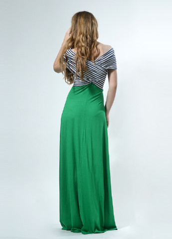 Зелена кежуал сукня, сукня в стилі армпір Lada Lucci в смужку
