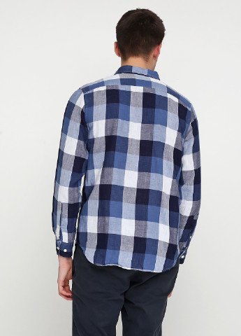 Синяя кэжуал рубашка в клетку Banana Republic