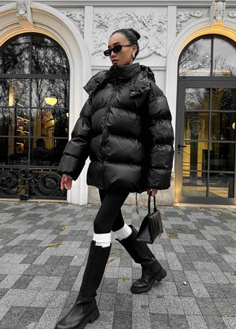 Чорний зимній Пуховик Fashion