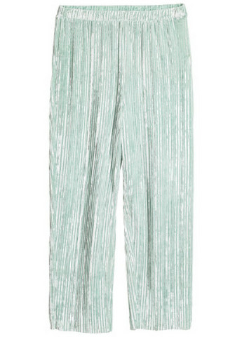 Фисташковые кэжуал летние прямые брюки H&M